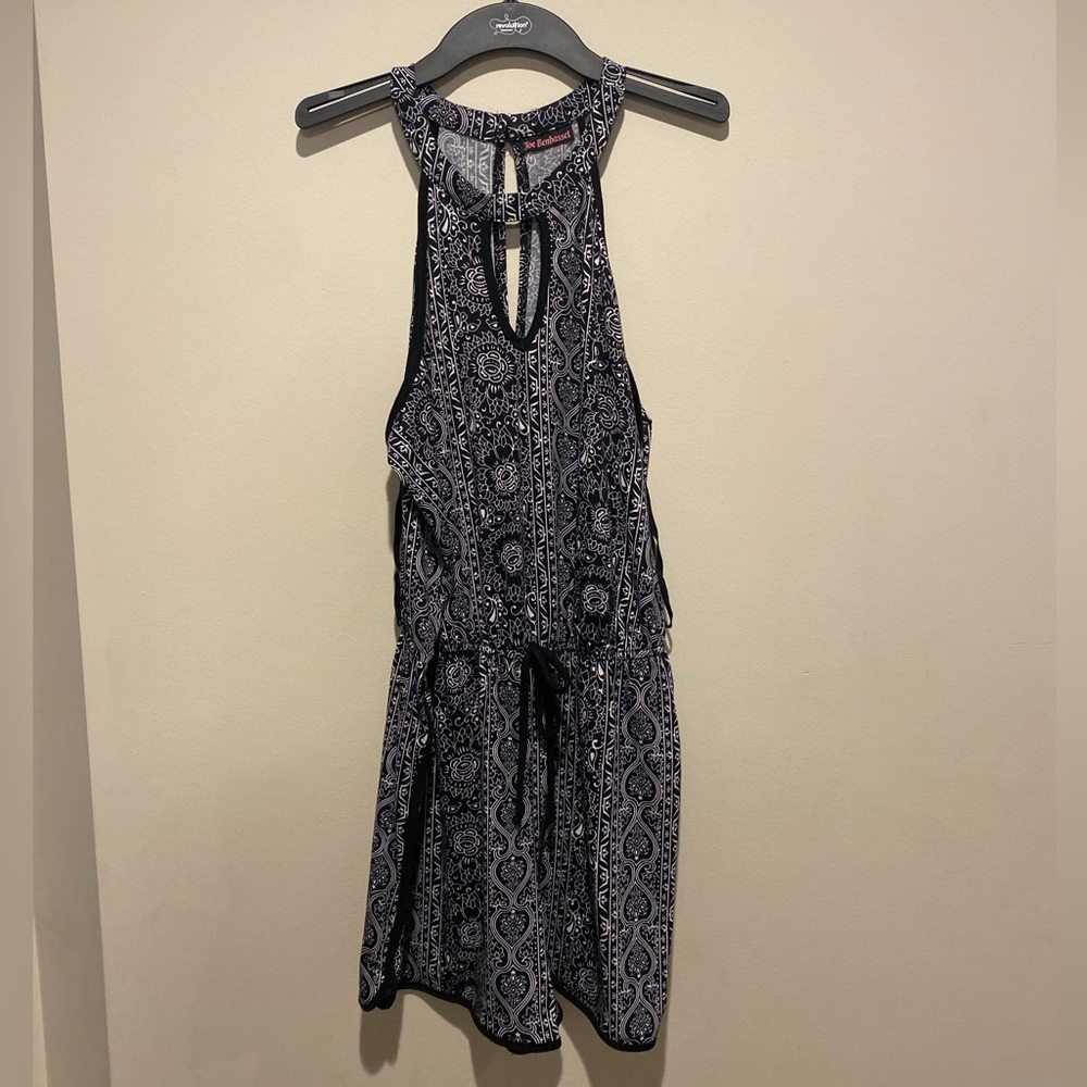 Black and White Floral Romper
